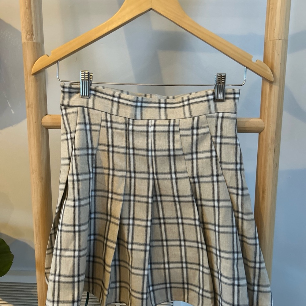 Women’s Y2K Plaid Pleated Preppy Academia  A-Line Skirt size S